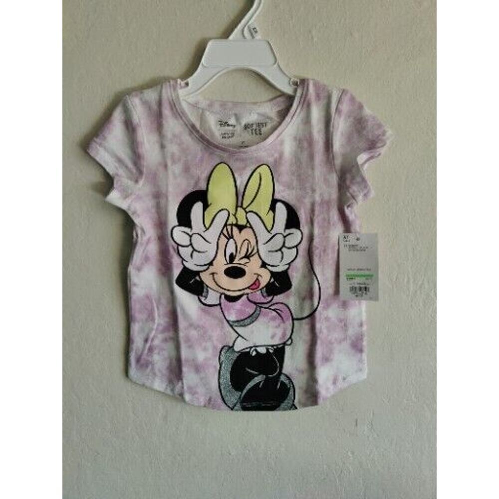 Girls Disney Minnie Mouse Purple/Multicolor T-Shirt Graphic Print Sz. 3T NEW